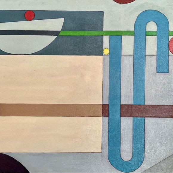 ORIGINAL ART Abstract Acrylic Geometric Painting on Canvas - Picture 6 of 12